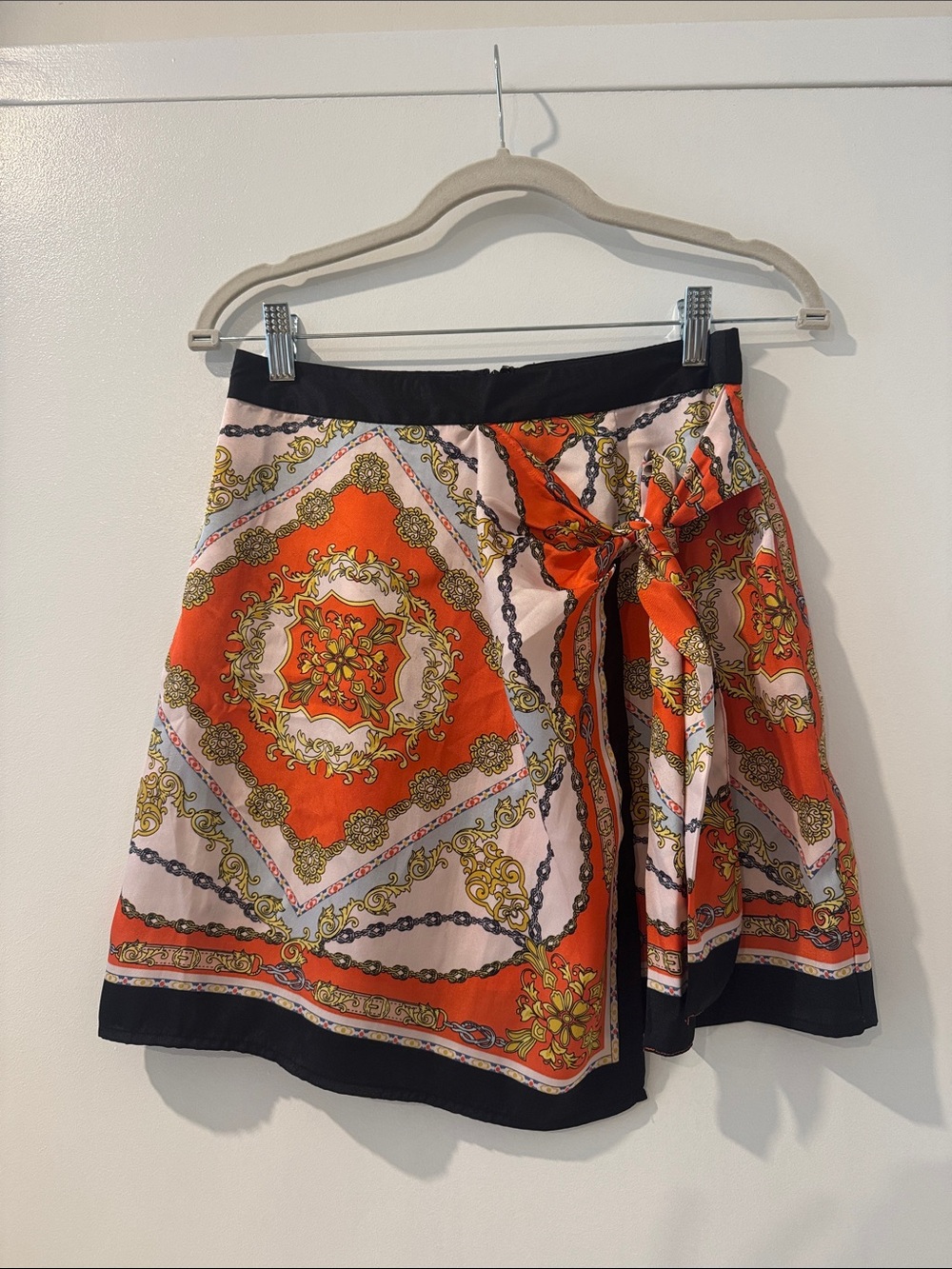 Forever 21 skirt with Orange and Yellow Baroque Print
